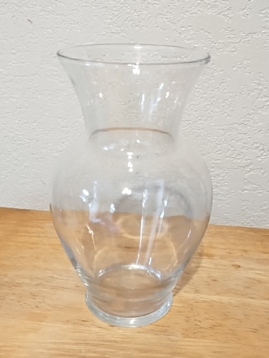 Other - Clear Glass Decorative Vase - Clear